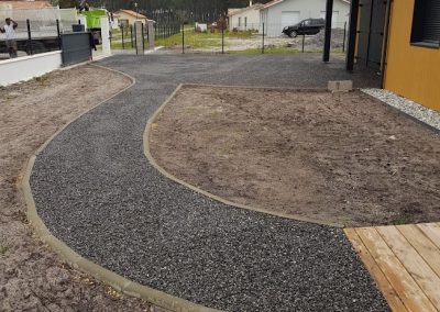 Réalisation d'un chemin à Escource dans les Landes